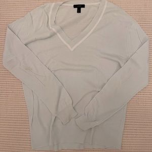 J.Crew mint blue light V-neck sweater